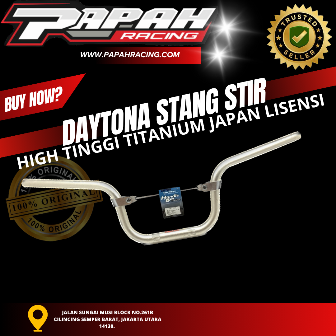 DAYTONA STANG STIR HIGH TINGGI TITANIUM JAPAN LISENSI